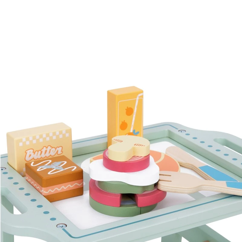 Дървен поднос с храна TK992